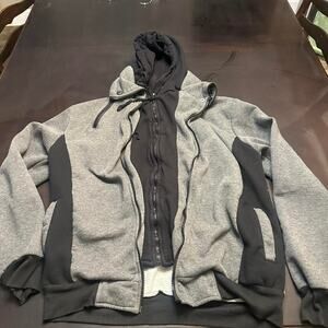 Warm black and grey hoodie